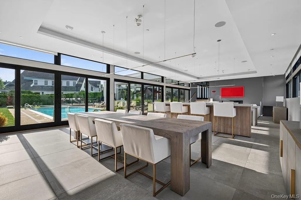 Community Clubroom with view of pool Community Clubroom with view of pool