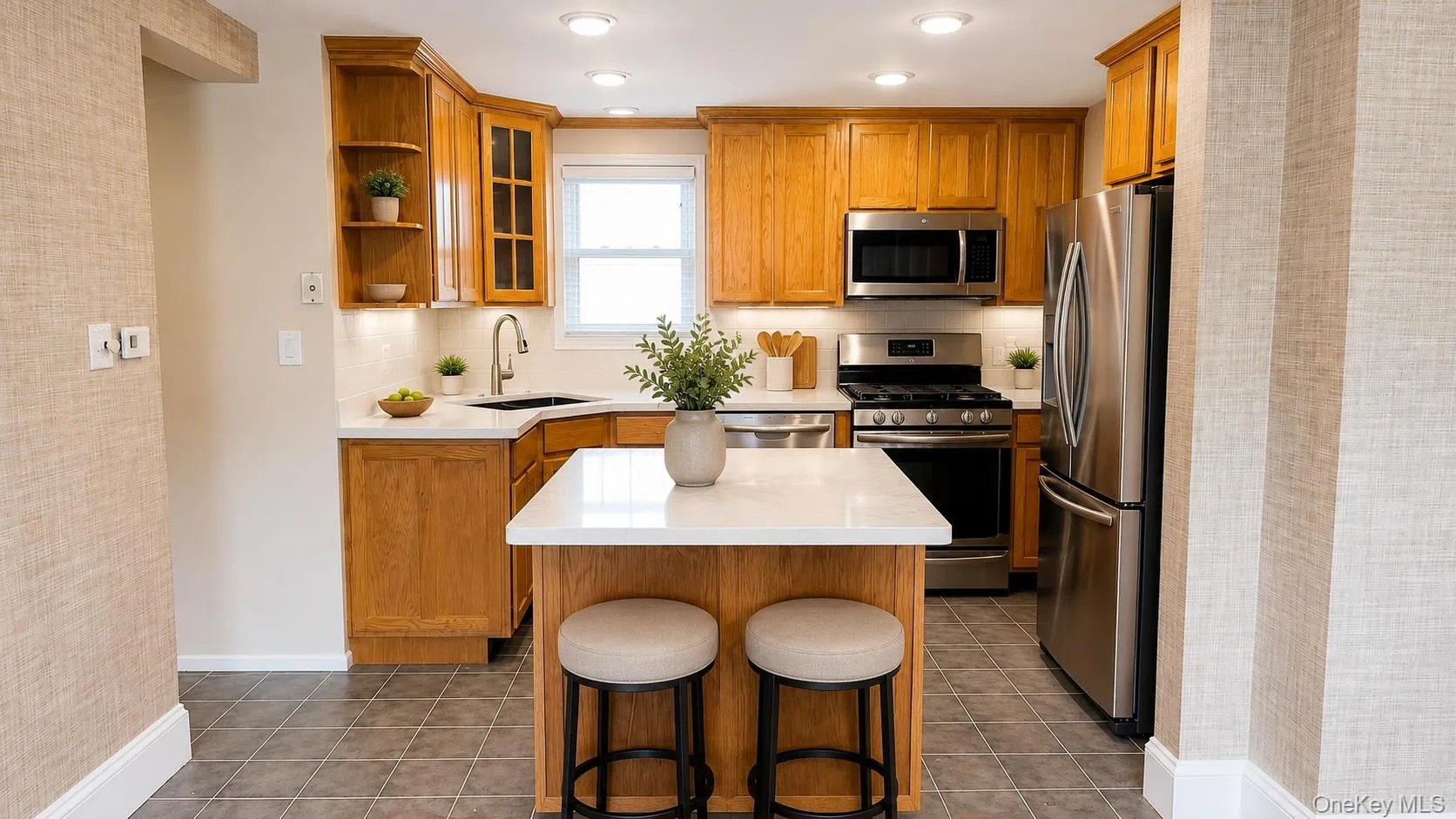 Virtually Staged and Updated. New appliances, add a center island. Same cabinets. New counter tops. Virtually Staged and Updated. New appliances, add a center island. Same cabinets. New counter tops.