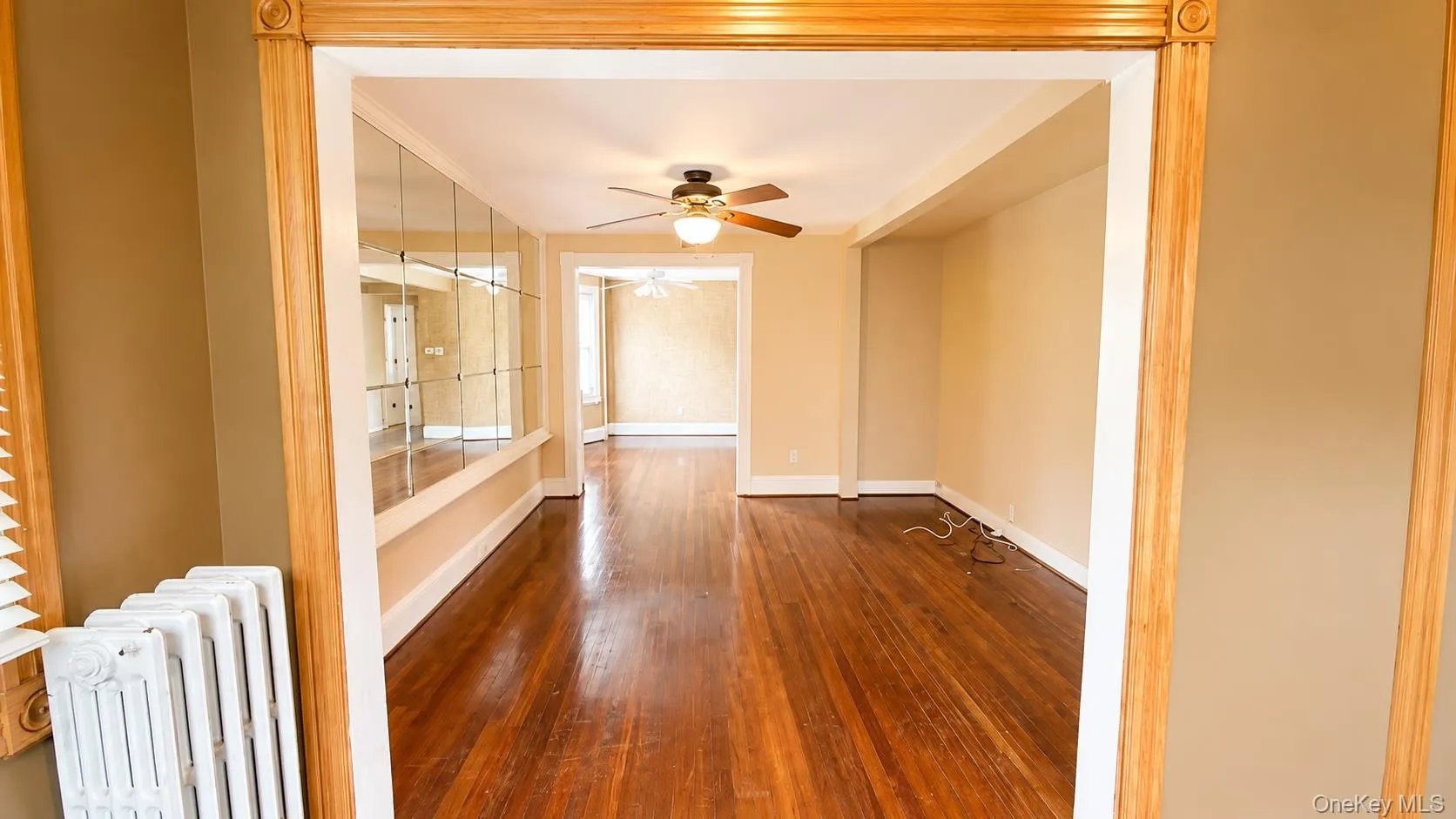 Current Condition - Hardwood floors, One mirrored wall Current Condition - Hardwood floors, One mirrored wall