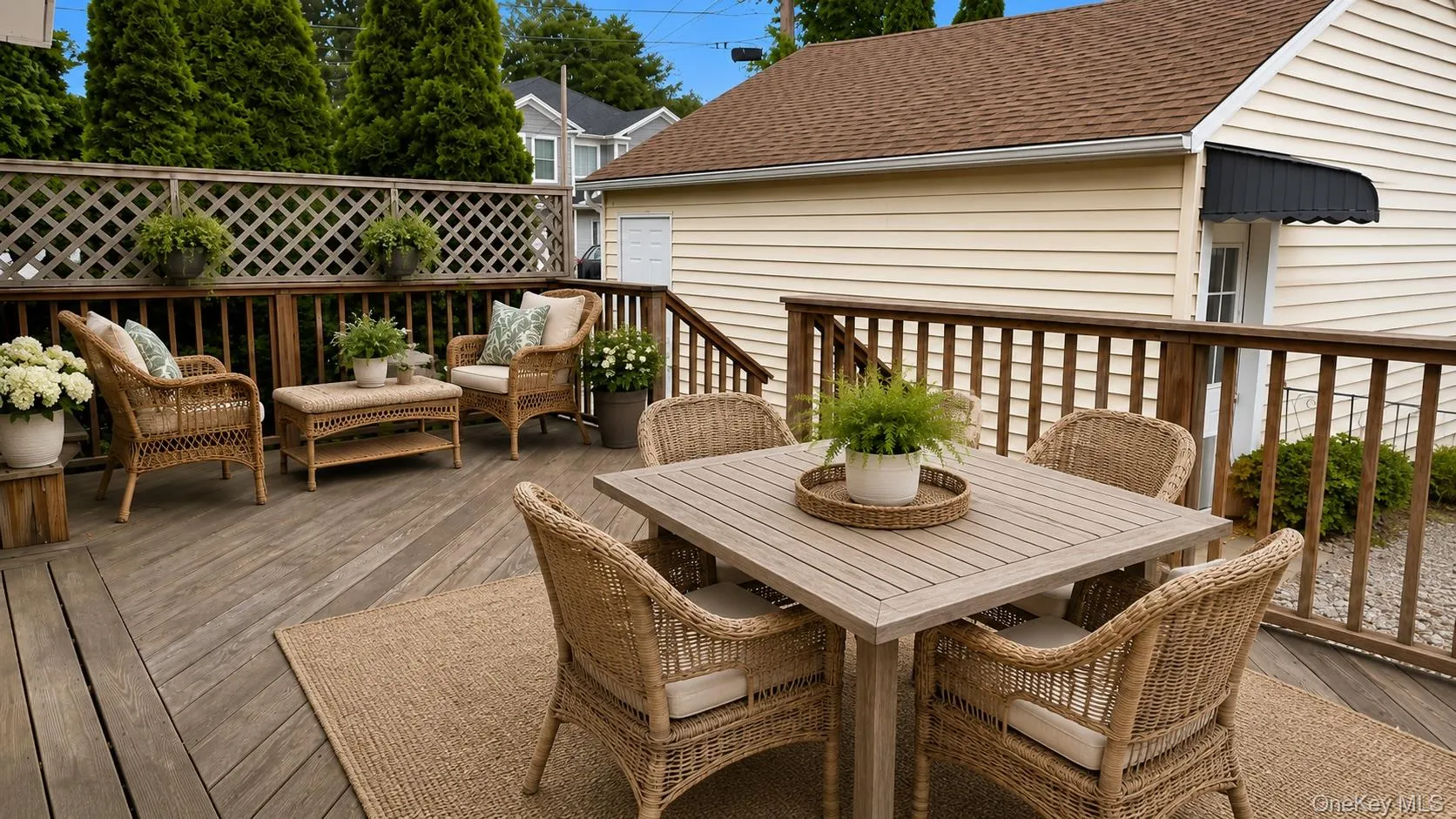 Rear deck - Virtually staged Rear deck - Virtually staged