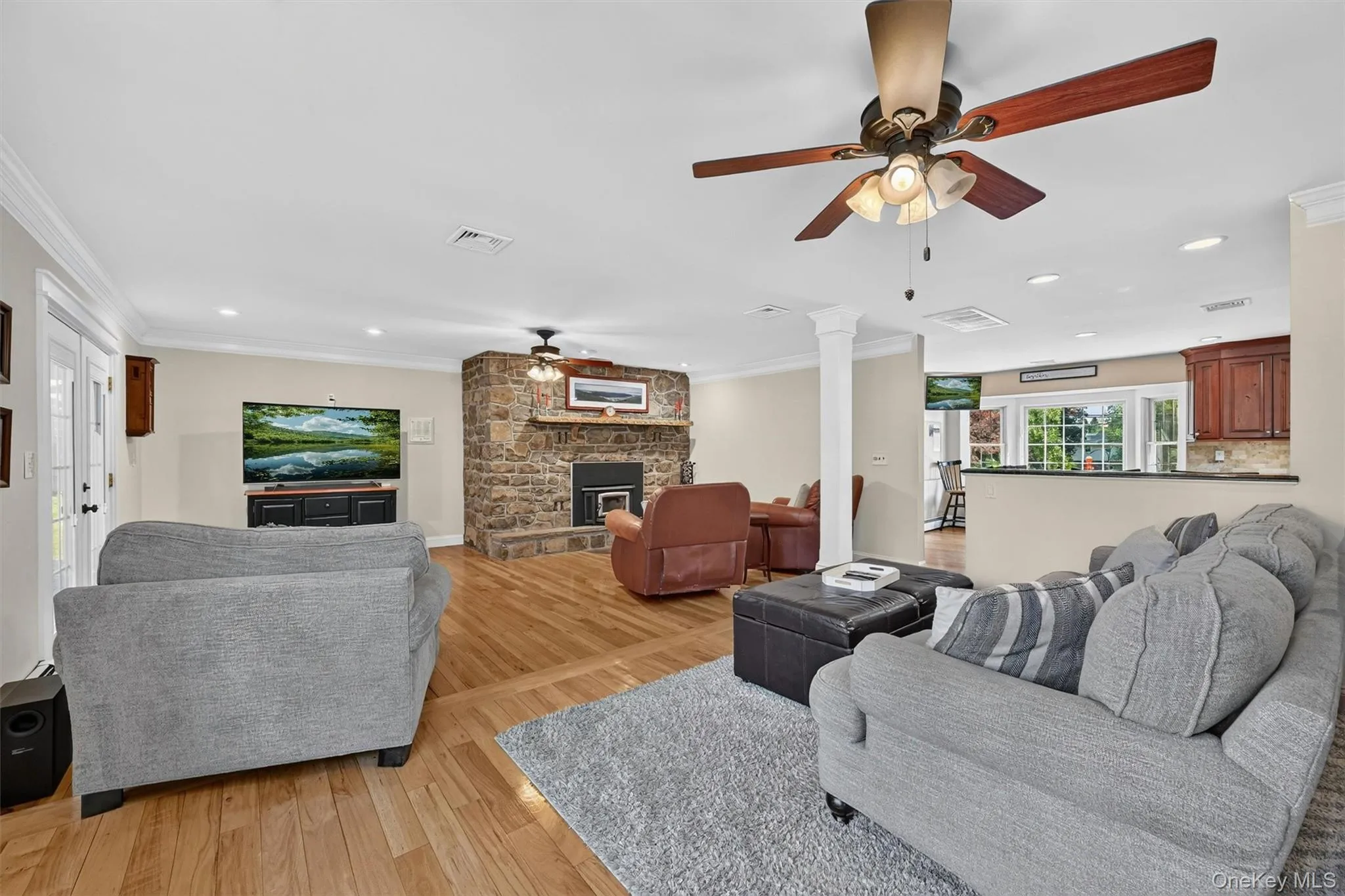This open family room layout keeps daily living connected, with the kitchen just steps away and plenty of space for relaxing or entertaining. This open family room layout keeps daily living connected, with the kitchen just steps away and plenty of space for relaxing or entertaining.