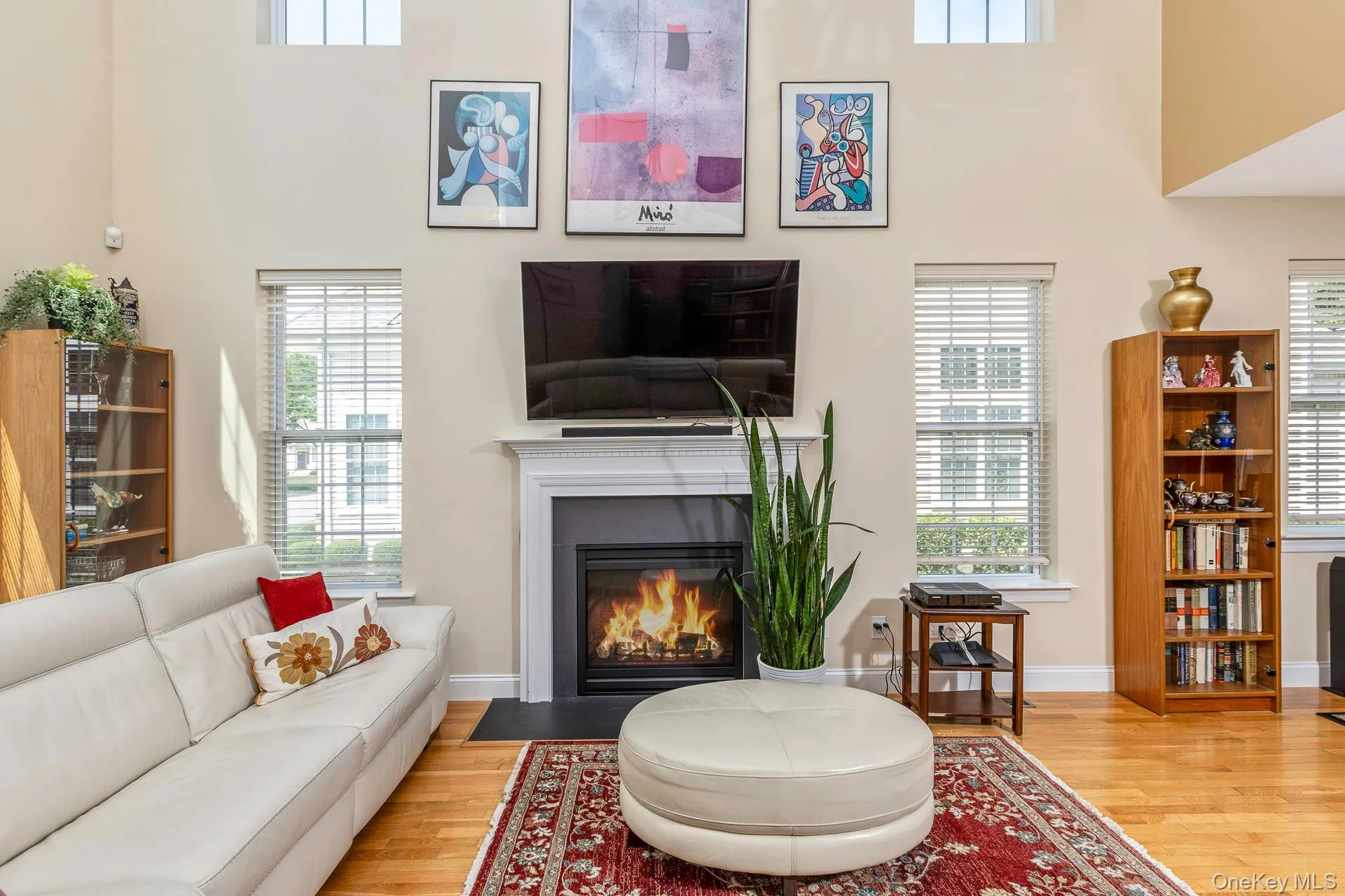 Living area featuring a fireplace Living area featuring a fireplace