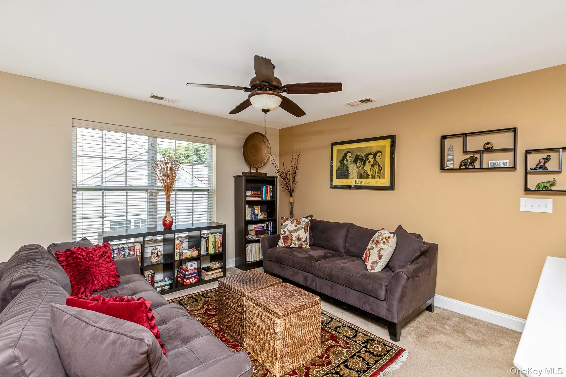 Upstairs Loft featuring a ceiling fan with integrated lighting, Upstairs Loft featuring a ceiling fan with integrated lighting,