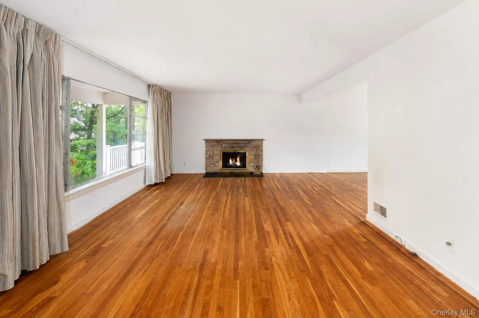 Living Room with Wood Burning Fireplace Living Room with Wood Burning Fireplace