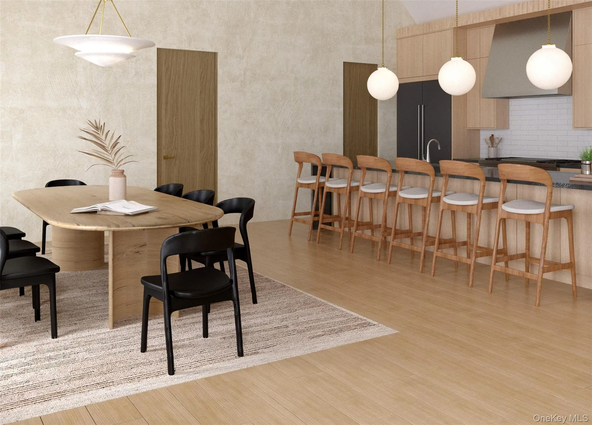 Rendering - Open Concept Dining Room and Living Room Rendering - Open Concept Dining Room and Living Room