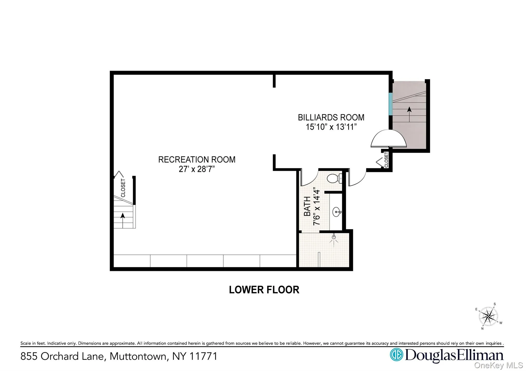 Lower level floor plan Lower level floor plan