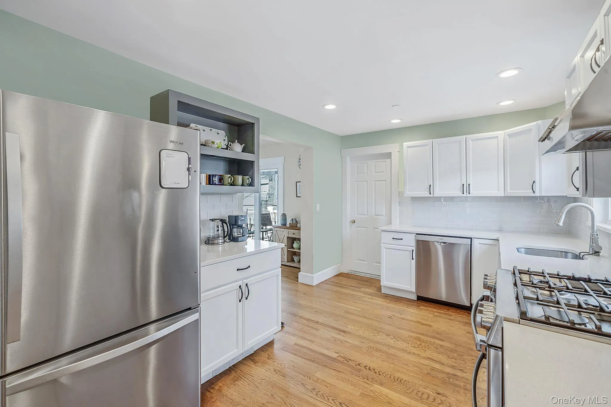 Updated kitchen with stainless steel appliances and gas cooking Updated kitchen with stainless steel appliances and gas cooking