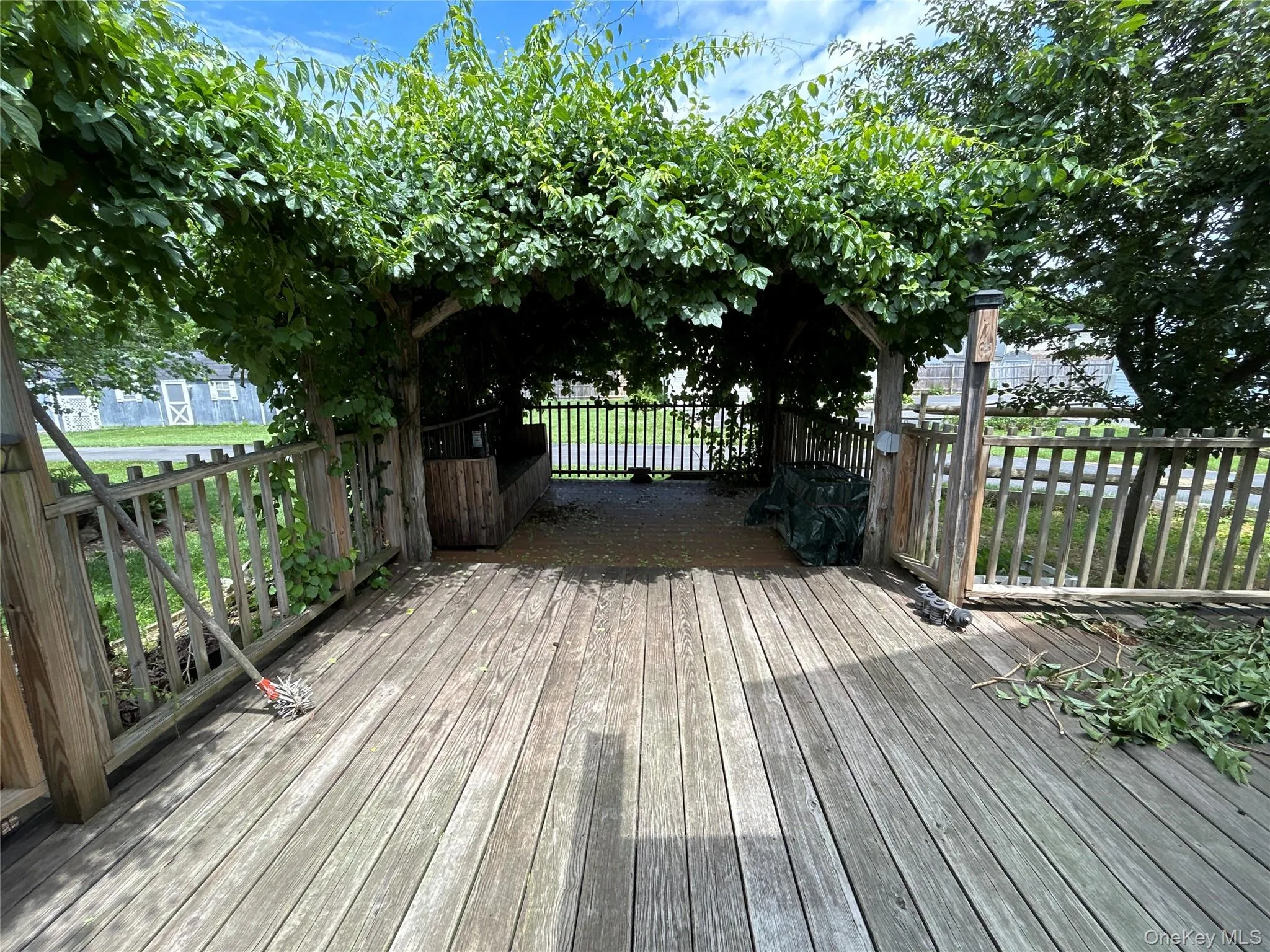 Private Deck with gate and fencing Private Deck with gate and fencing