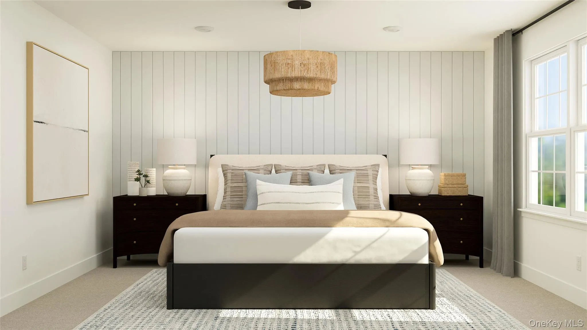 Carpeted bedroom with baseboards Carpeted bedroom with baseboards