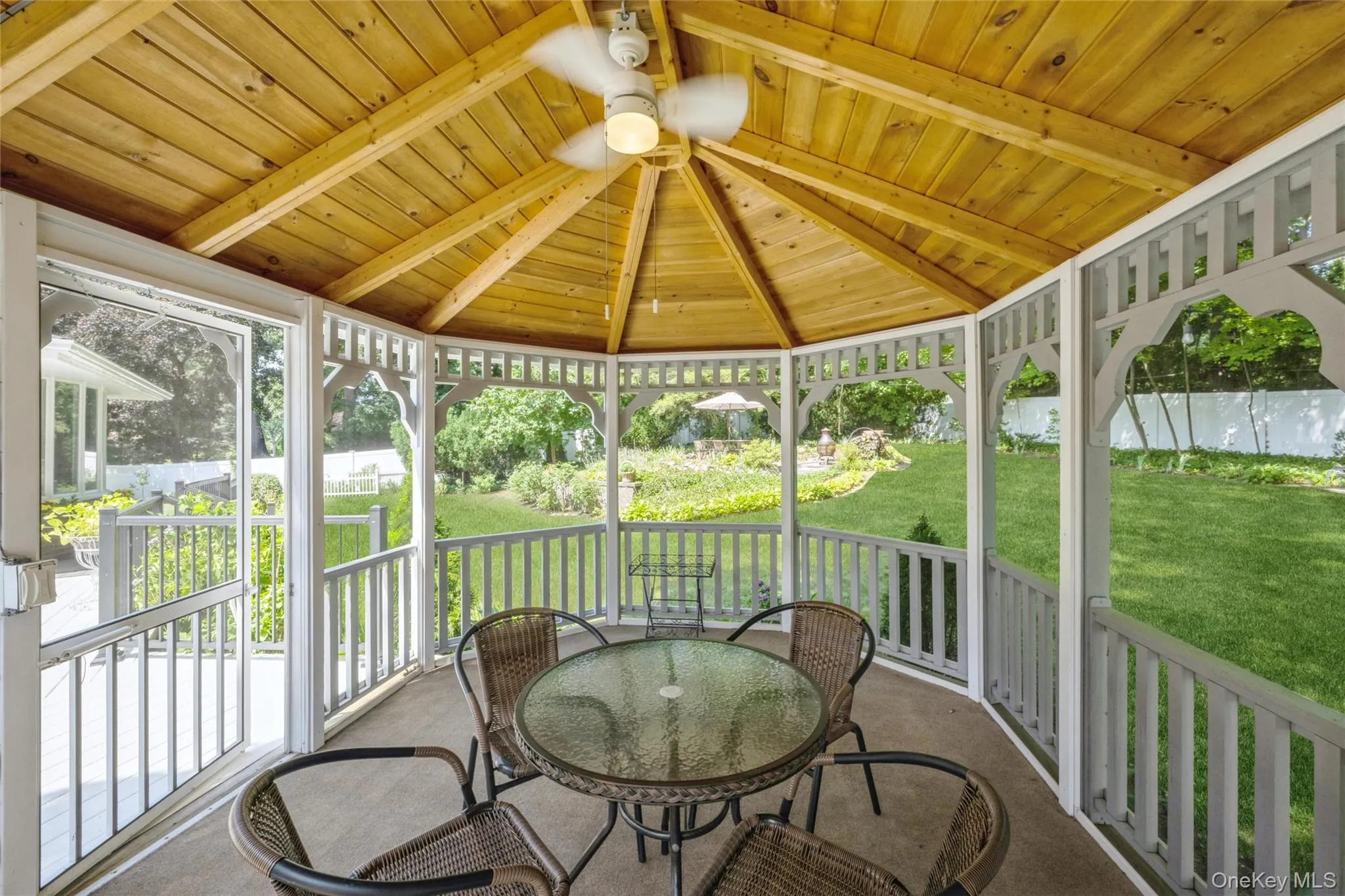 Screened Gazebo with fan and electricity Screened Gazebo with fan and electricity