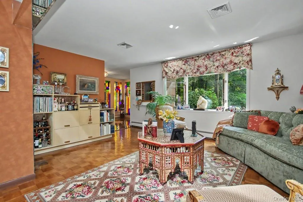 Living room has parquet floors Living room has parquet floors