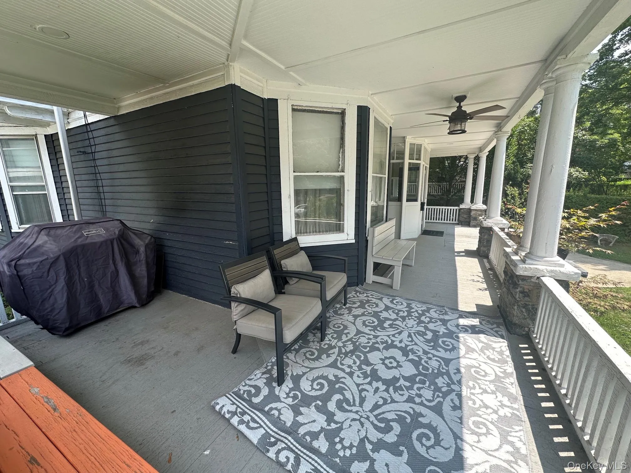 Front Covered PorchBBQ and seating area Front Covered PorchBBQ and seating area