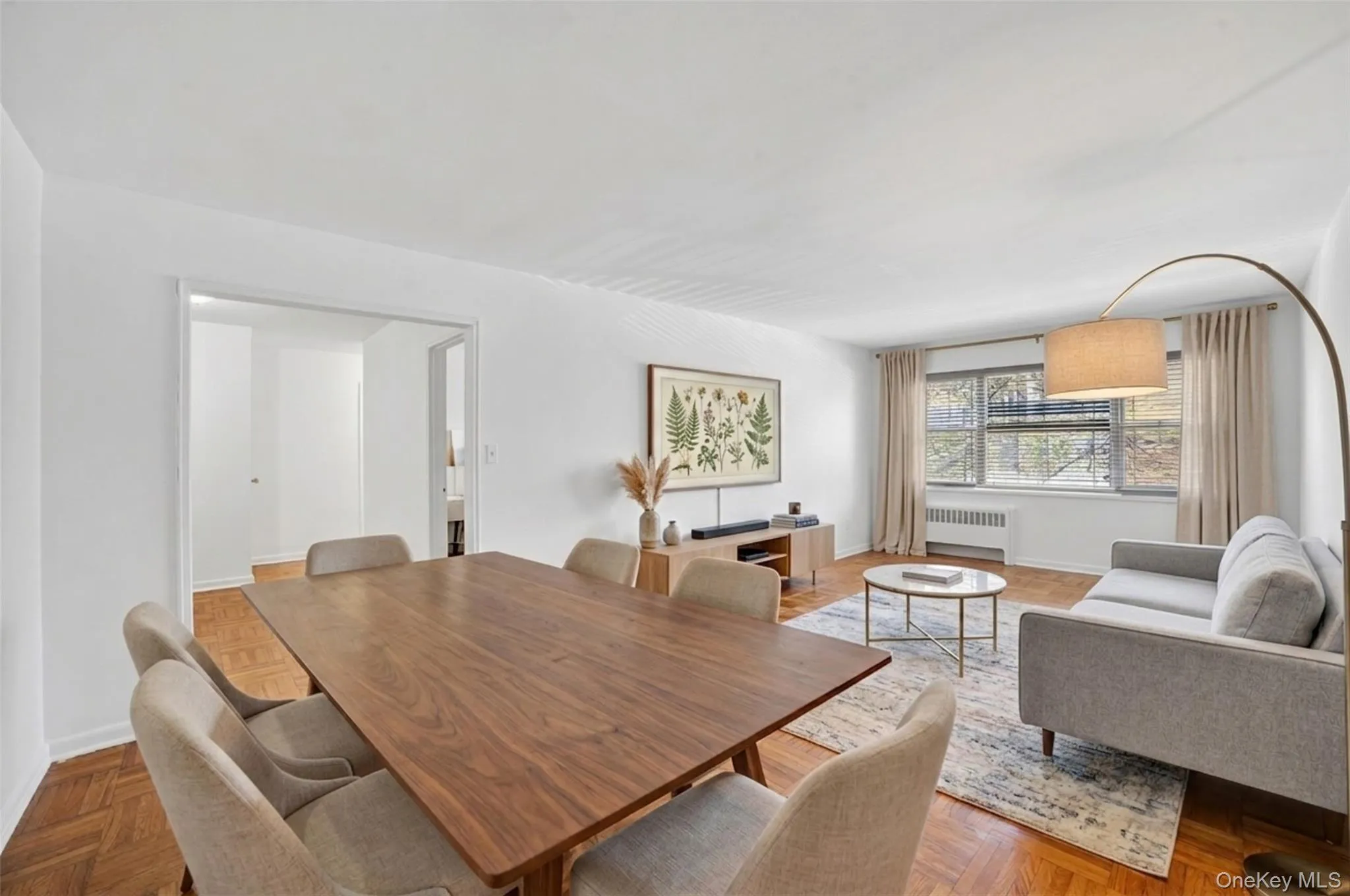 Virtually staged dining room Virtually staged dining room