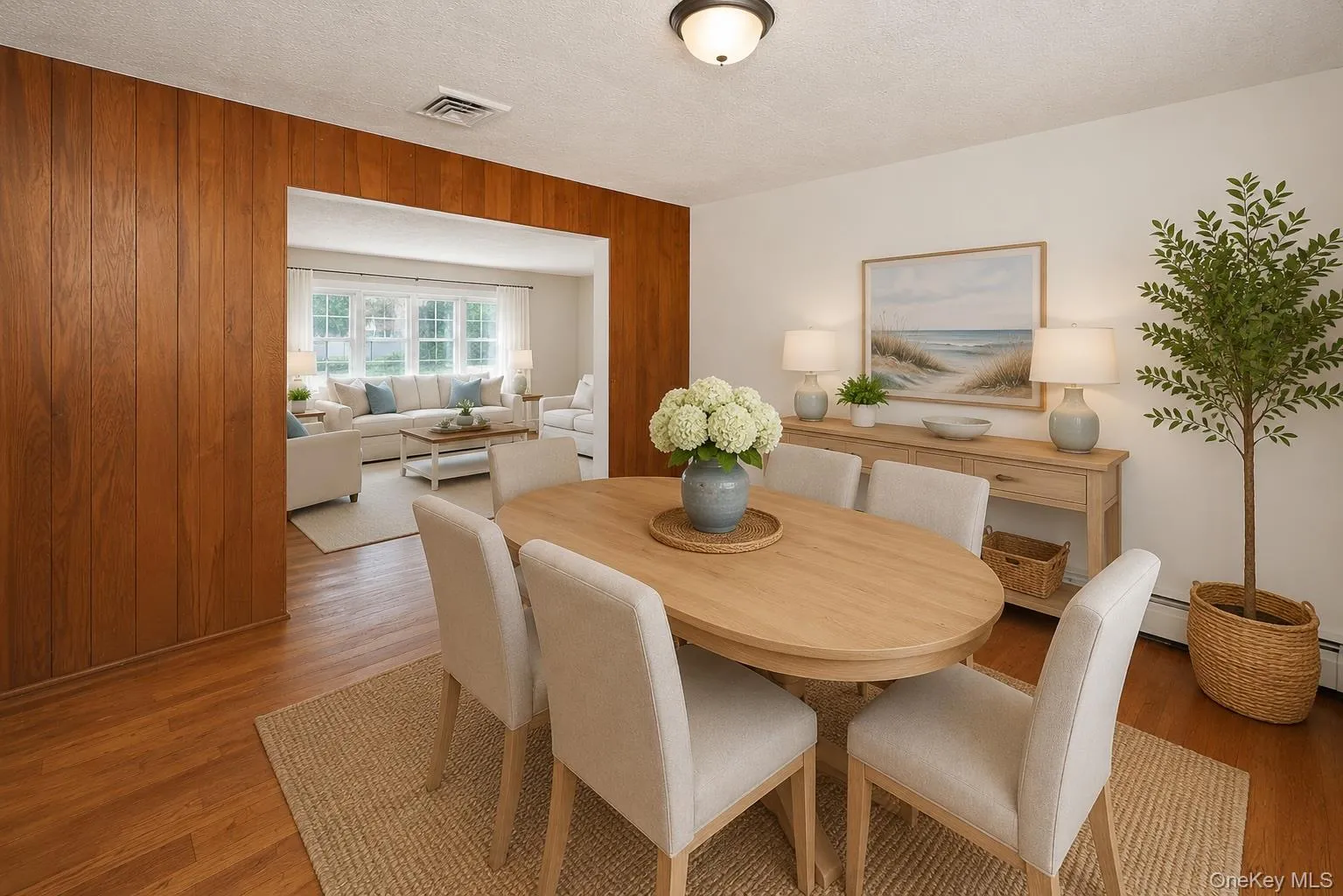 dining area overlooking living room dining area overlooking living room