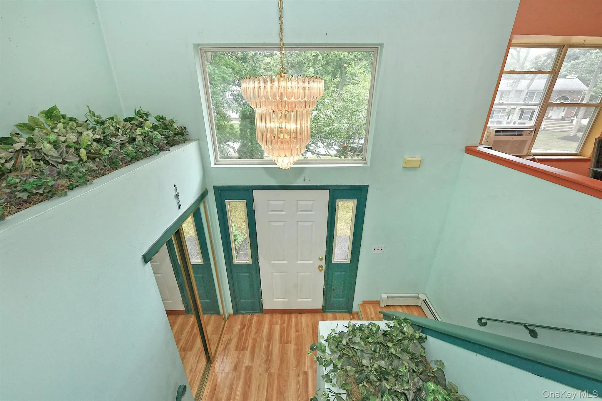 Stunning Entry View With Chandelier Stunning Entry View With Chandelier
