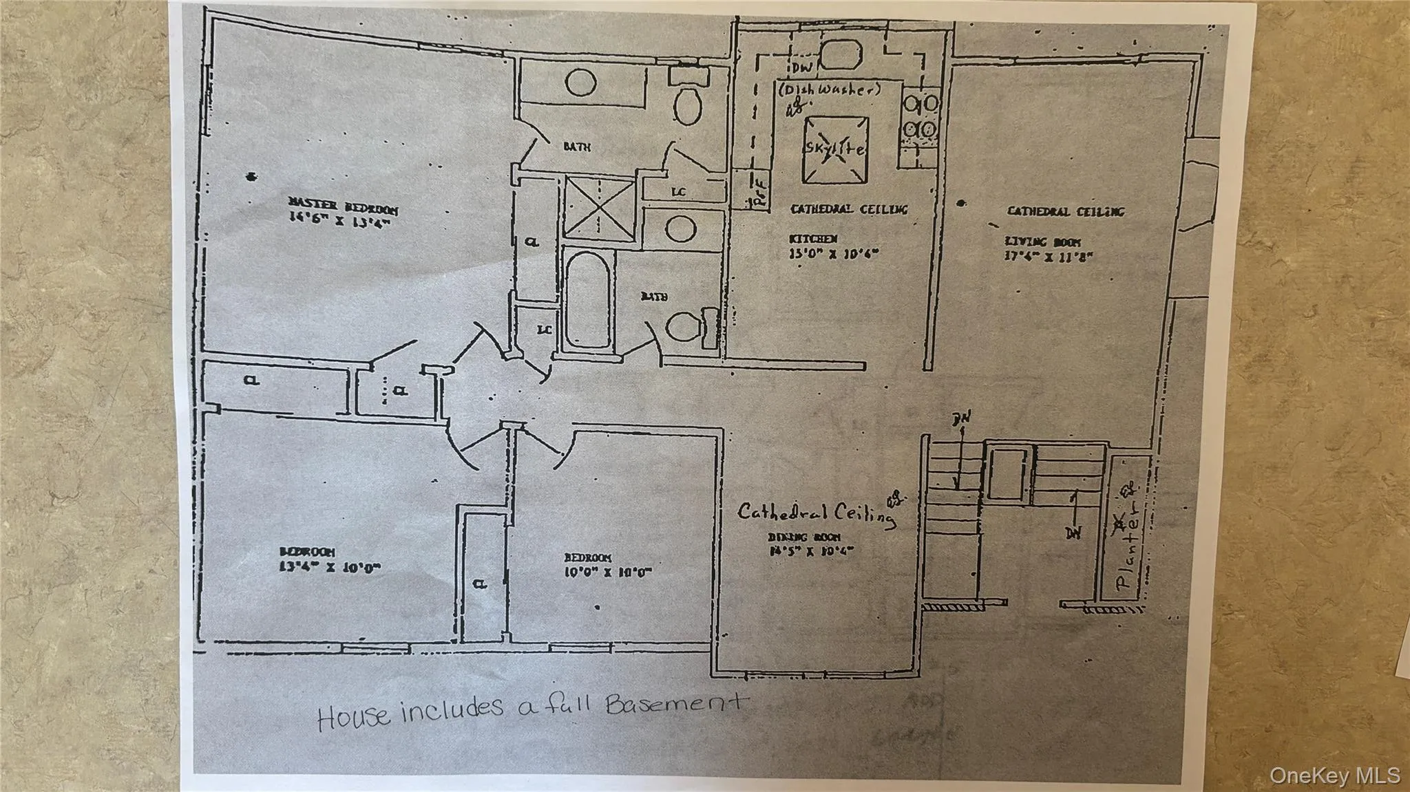 Original Floor Plan-Upper Level Of This 3 Level Home Original Floor Plan-Upper Level Of This 3 Level Home