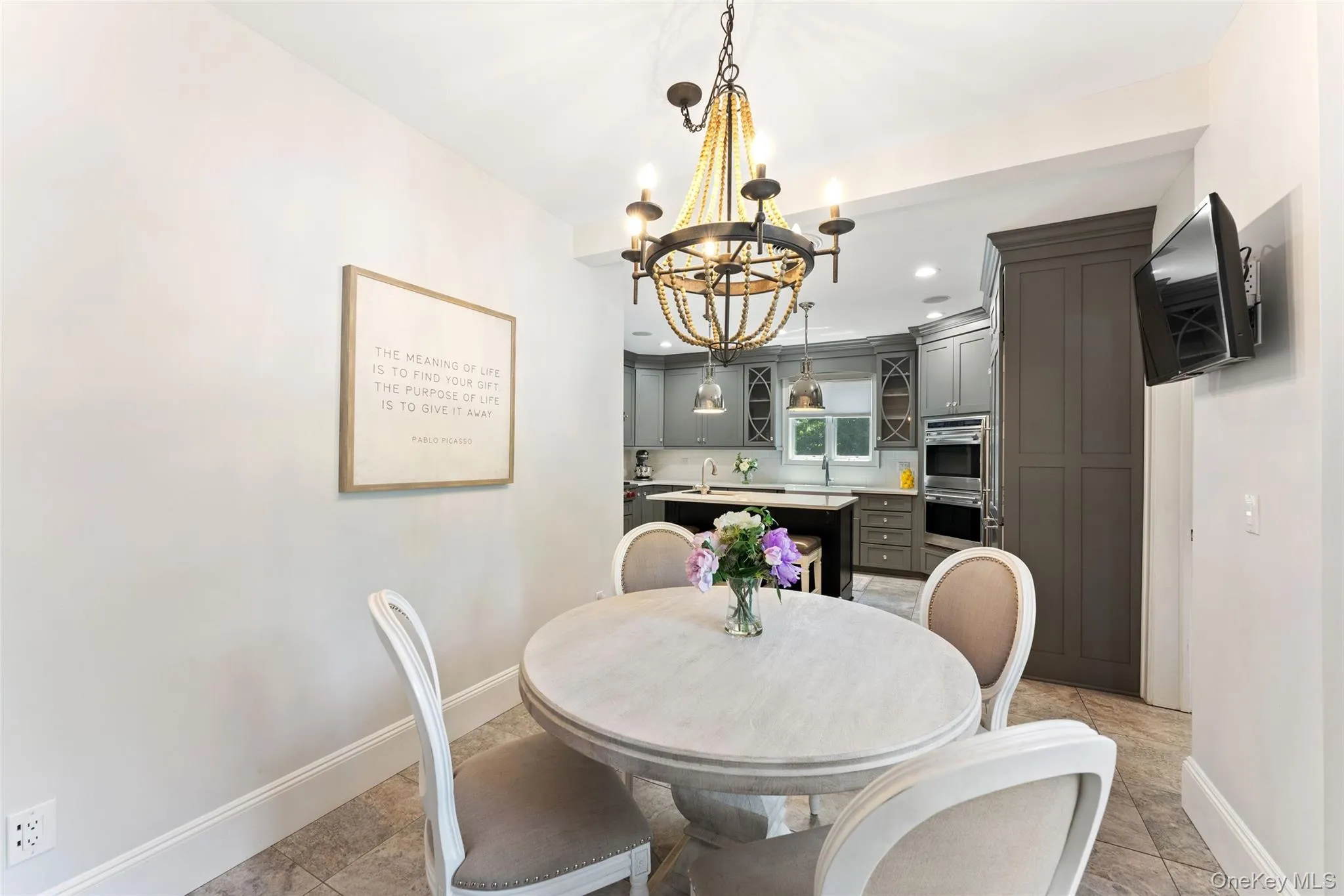 Breakfast nook off kitchen. Breakfast nook off kitchen.