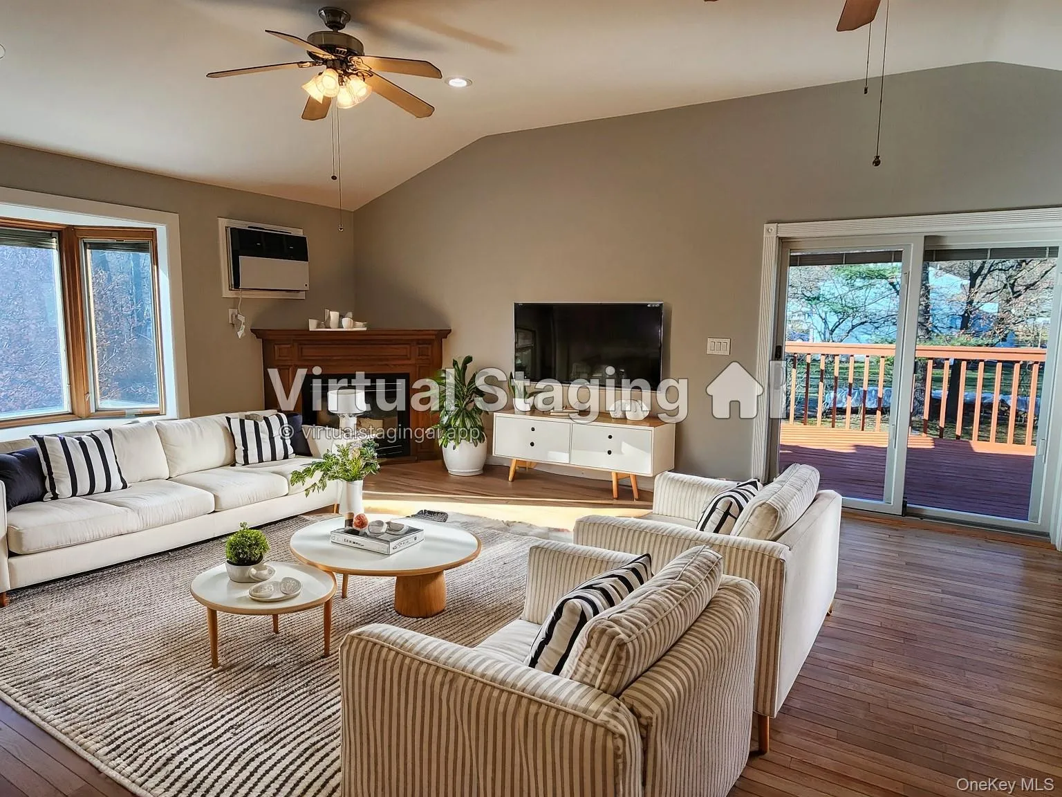 Bonus room virtually staged as a family room Bonus room virtually staged as a family room