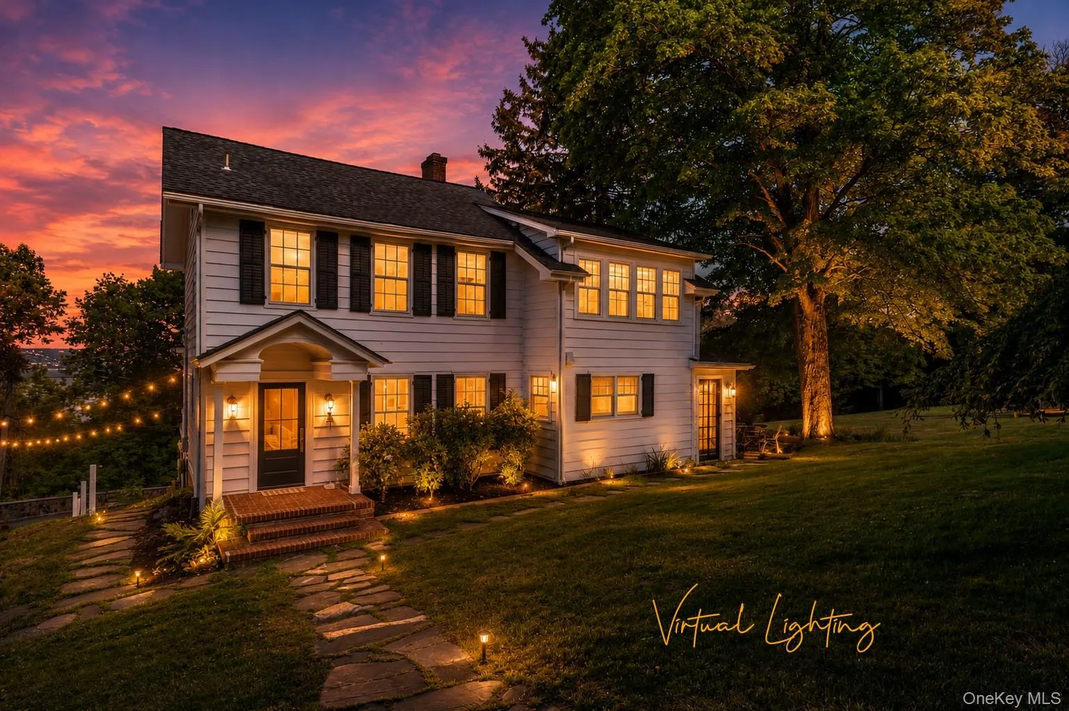 Main house, virtually lit Main house, virtually lit