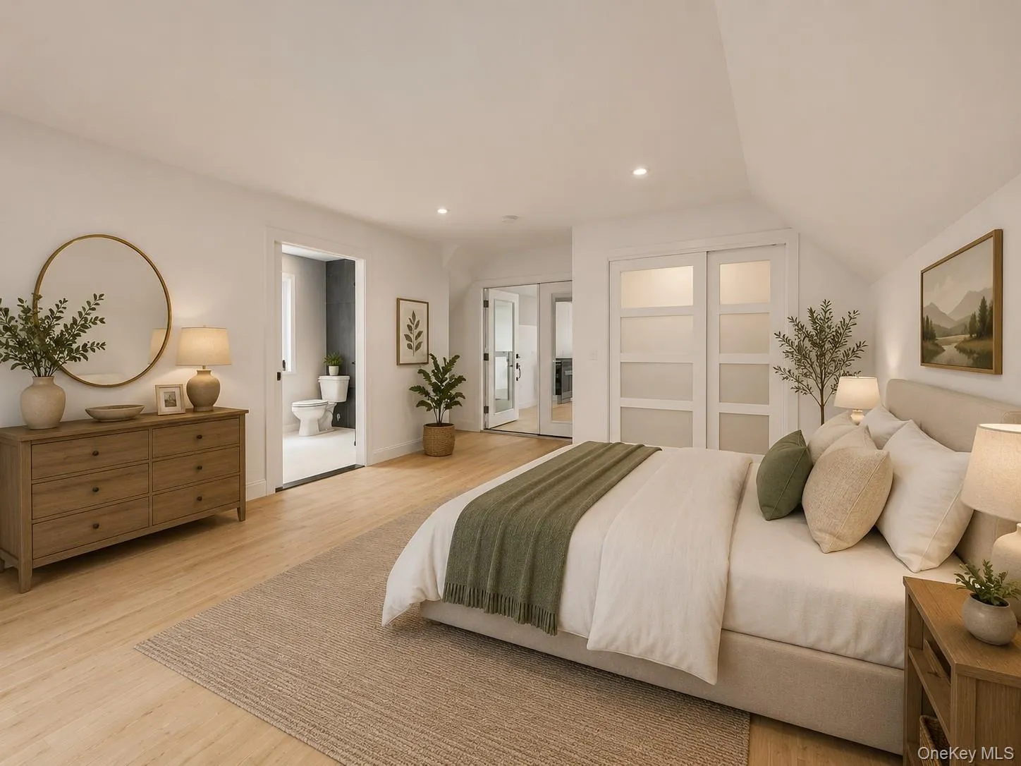 Upstairs bedroom suite digitally staged Upstairs bedroom suite digitally staged