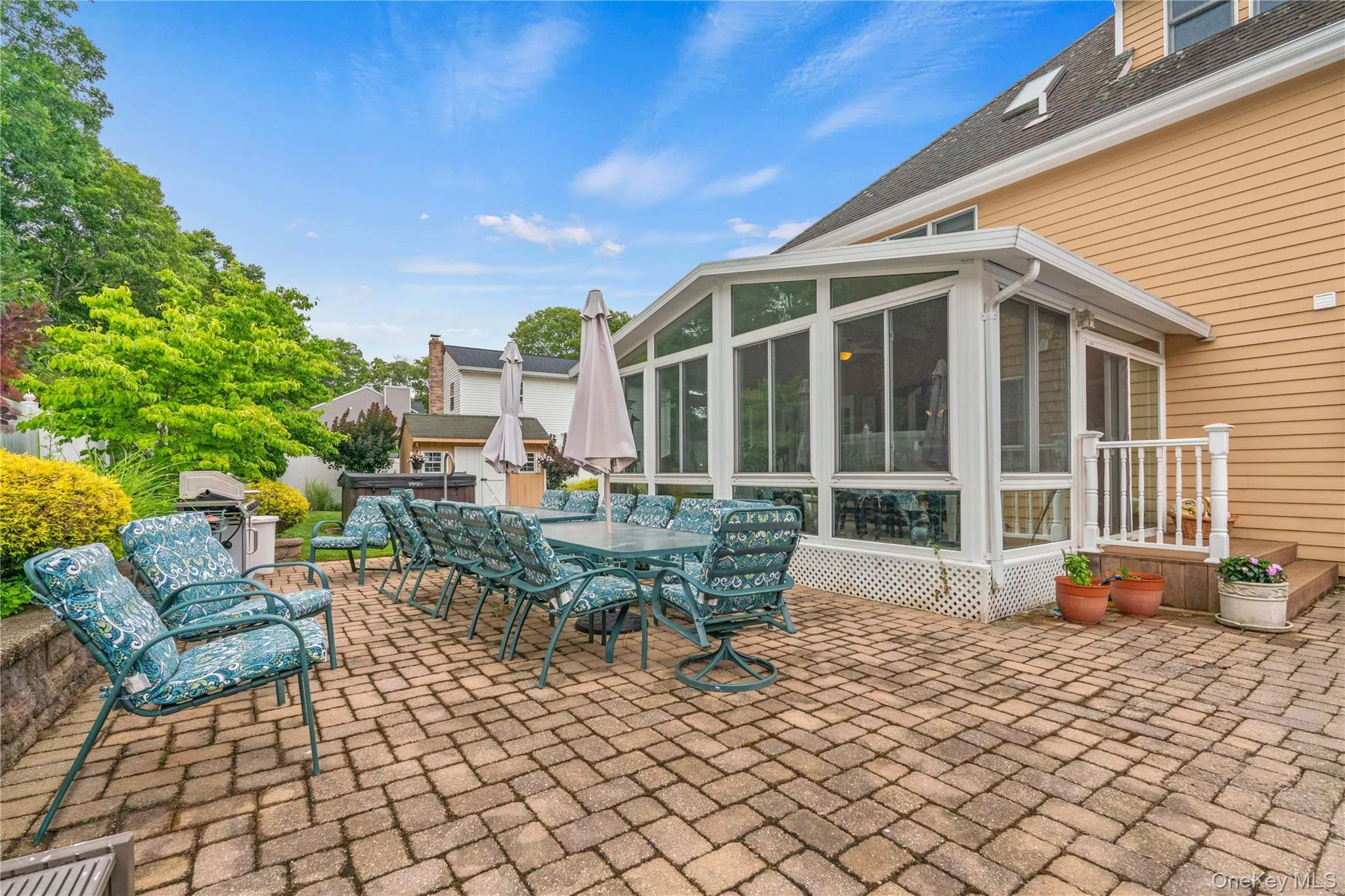 Spacious Stone paver patio Spacious Stone paver patio