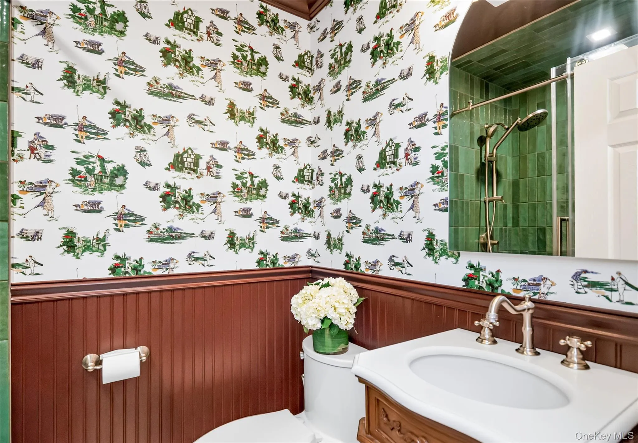 A playful, designer full bath that guests will never stop talking about. A playful, designer full bath that guests will never stop talking about.