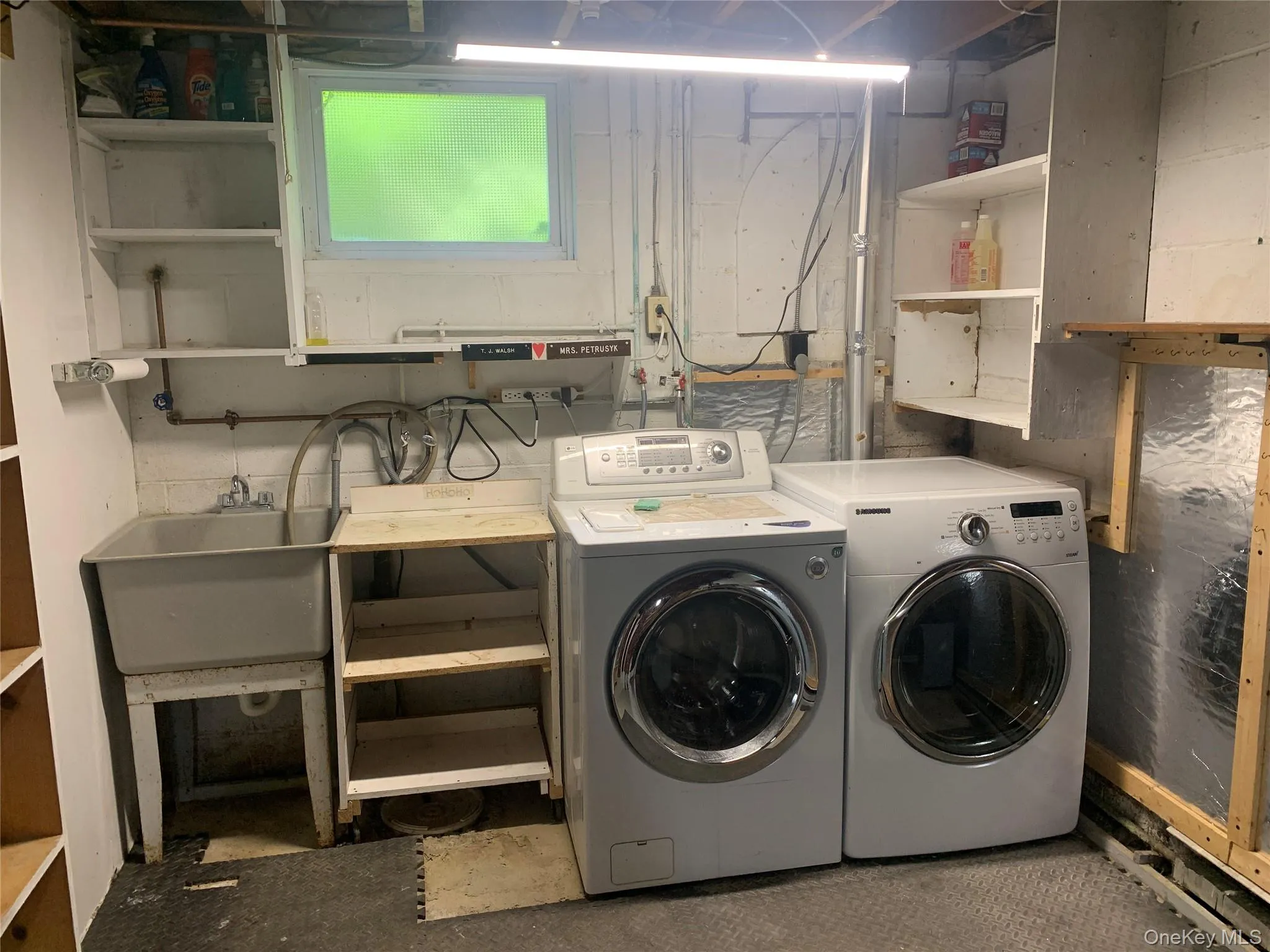 LOWER LEVEL LAUNDRY ROOM WITH SLOP SINK LOWER LEVEL LAUNDRY ROOM WITH SLOP SINK