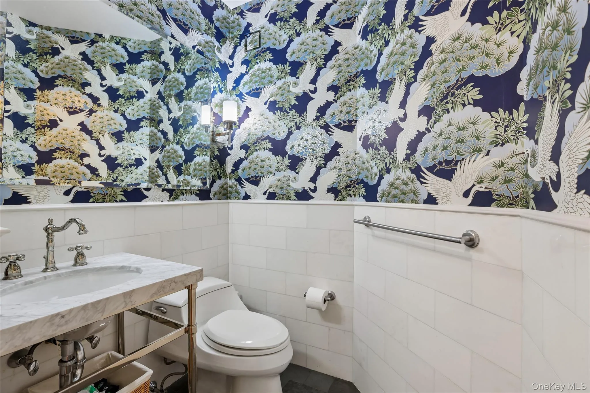 Updated new powder room Updated new powder room