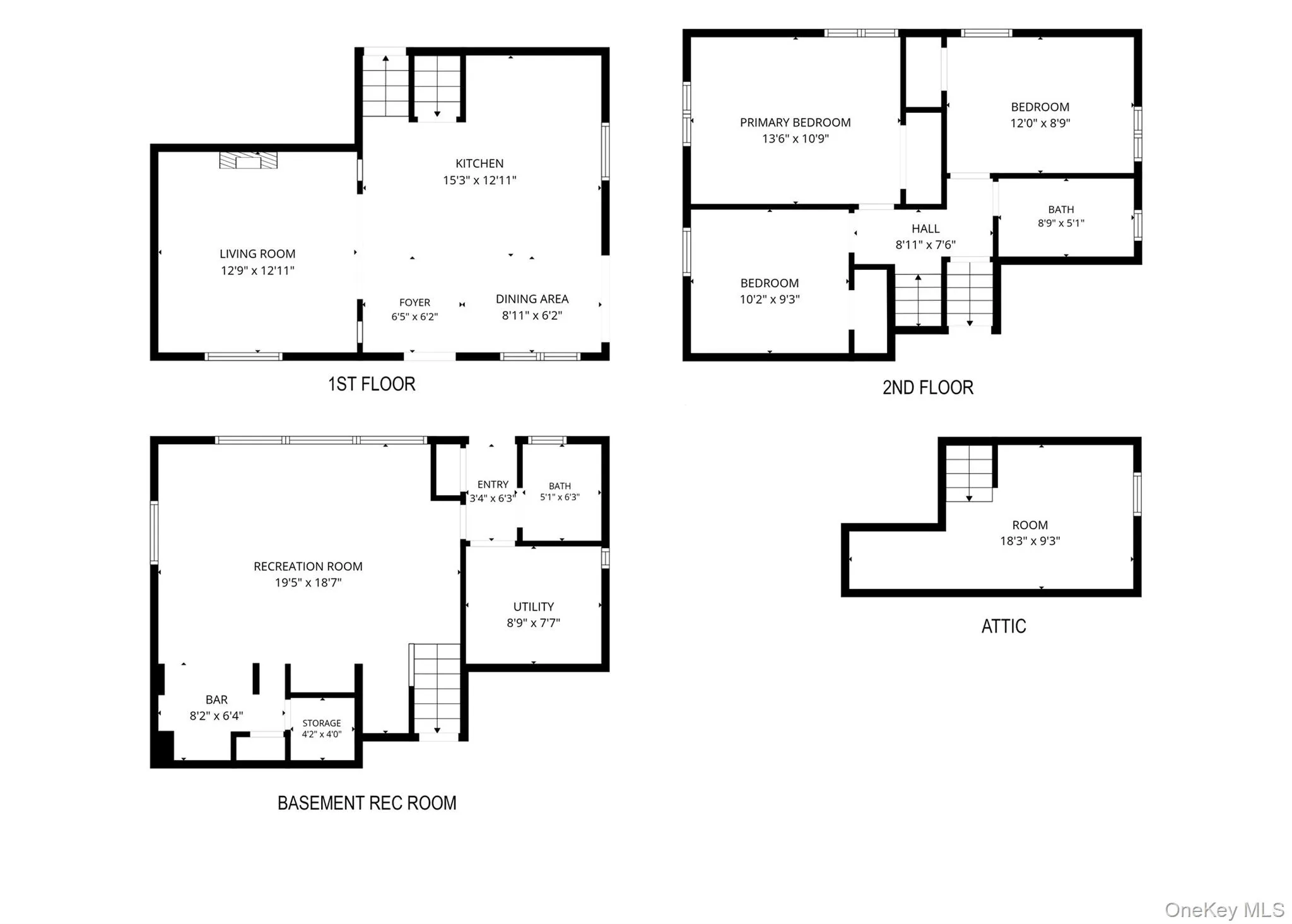 Combined Floor Plans shows additional attic storage Combined Floor Plans shows additional attic storage