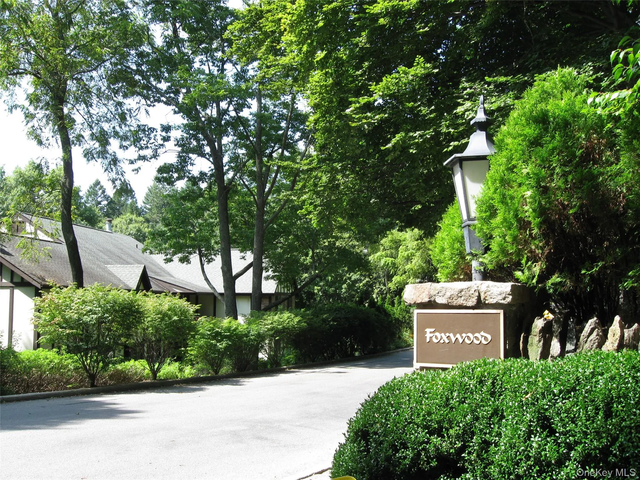 Foxwood Condominium's Manville Lane Entrance. Foxwood Condominium's Manville Lane Entrance.