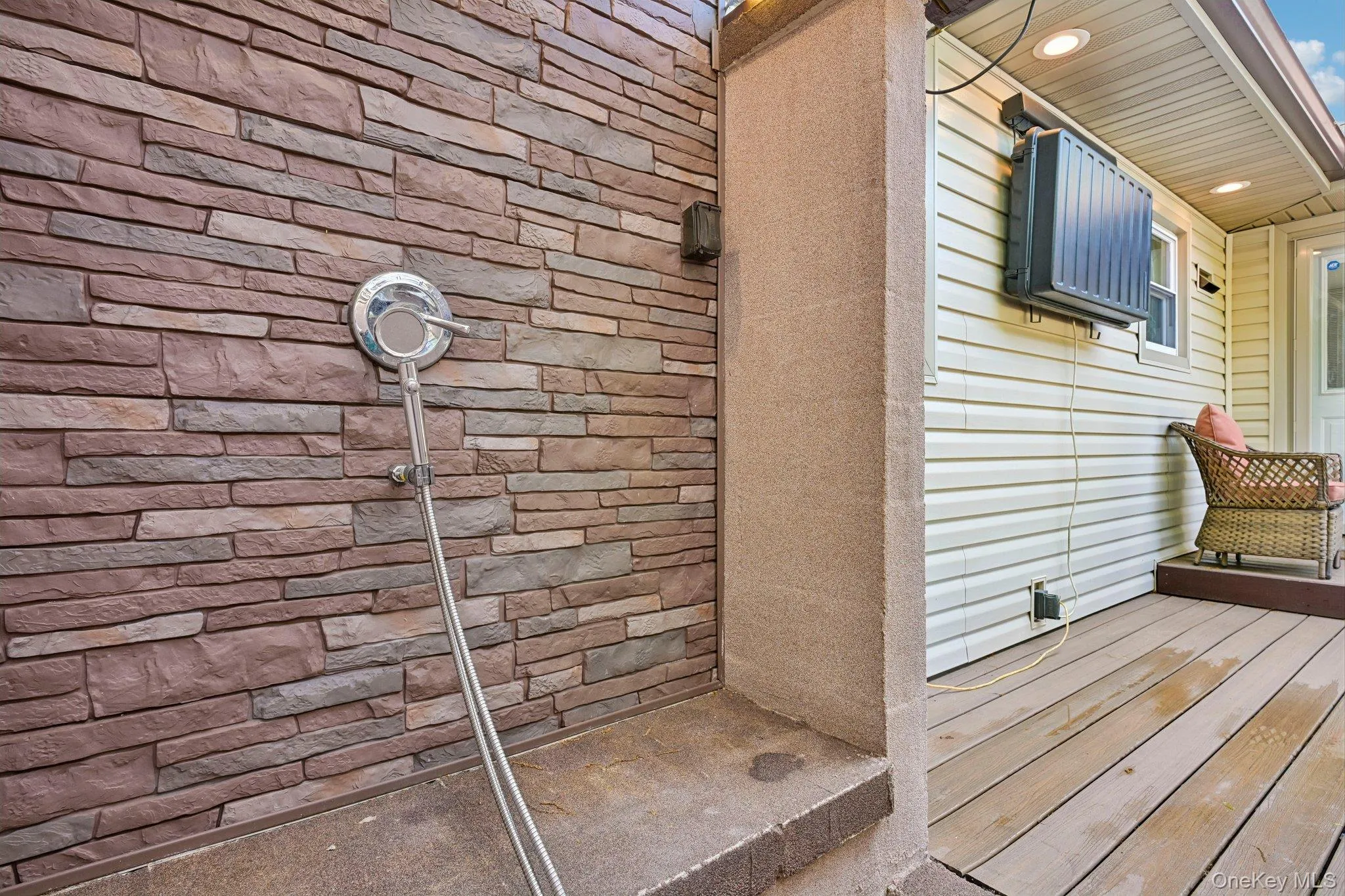Outdoor shower area Outdoor shower area