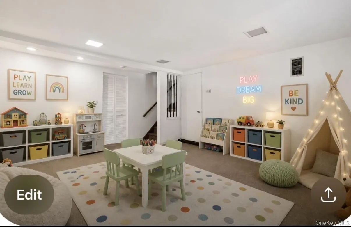 Virtual staging of lower level - den, playroom, family room, office Virtual staging of lower level - den, playroom, family room, office