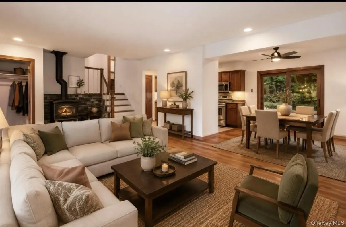 Virtual staging of Living room and dining area Virtual staging of Living room and dining area