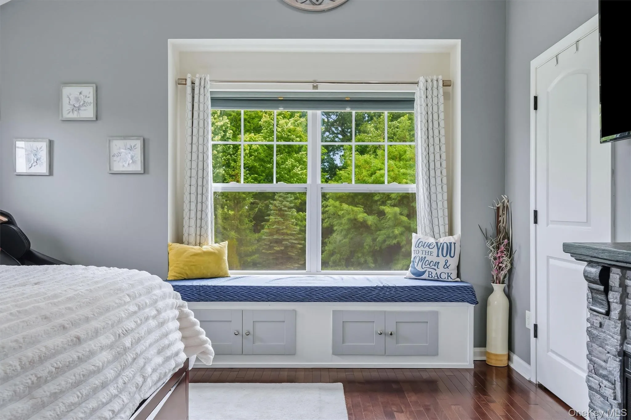Built-in window seat with storage Built-in window seat with storage