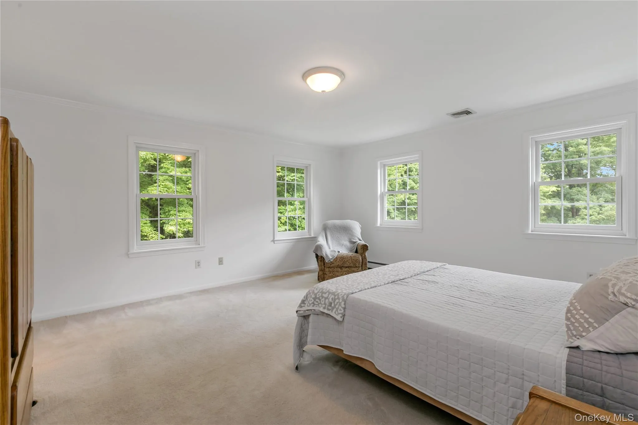 Primary suite with large walk-in closet Primary suite with large walk-in closet