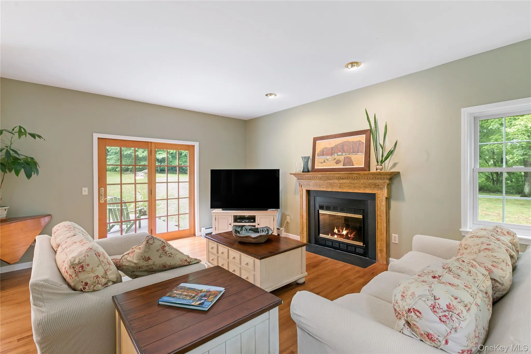 Living Room with sliding glass doors to back deck Living Room with sliding glass doors to back deck