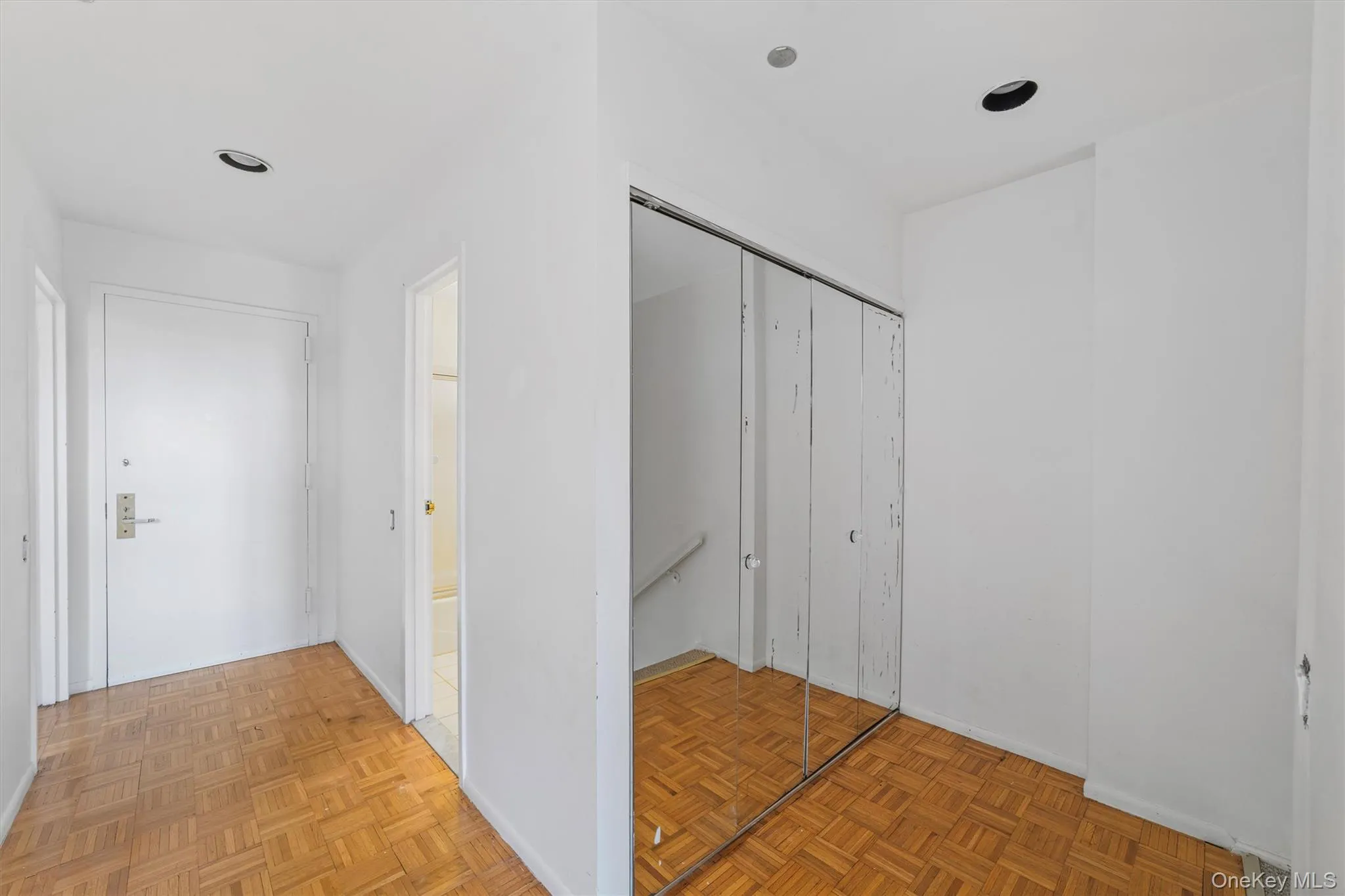 Upper level hallway with large closet. Second entrance into the home. Upper level hallway with large closet. Second entrance into the home.