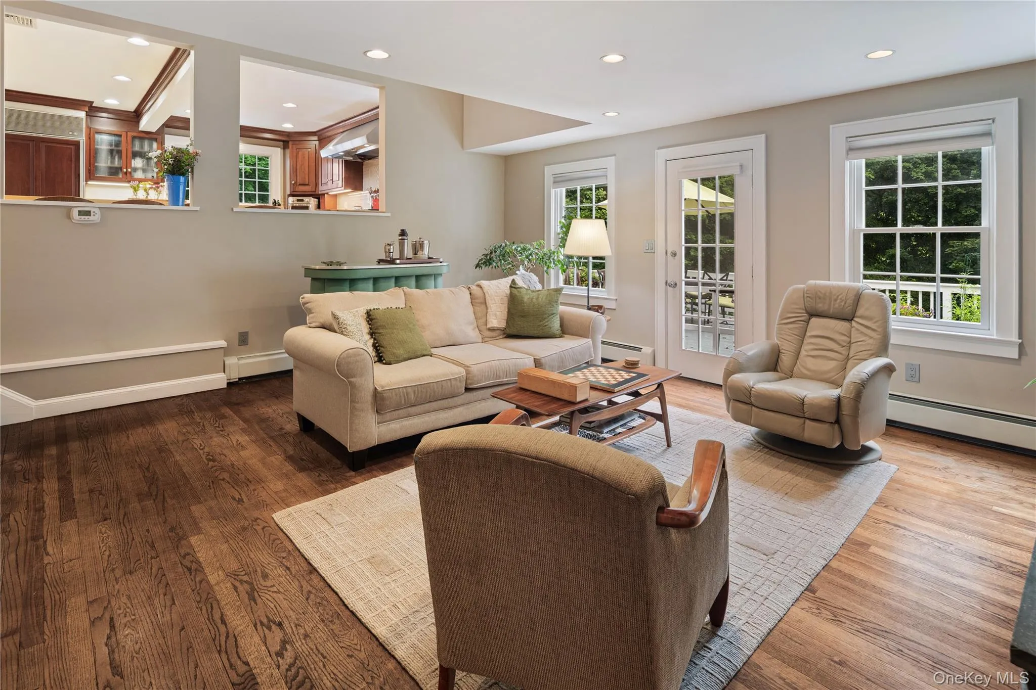 Family room with view into kitchen Family room with view into kitchen