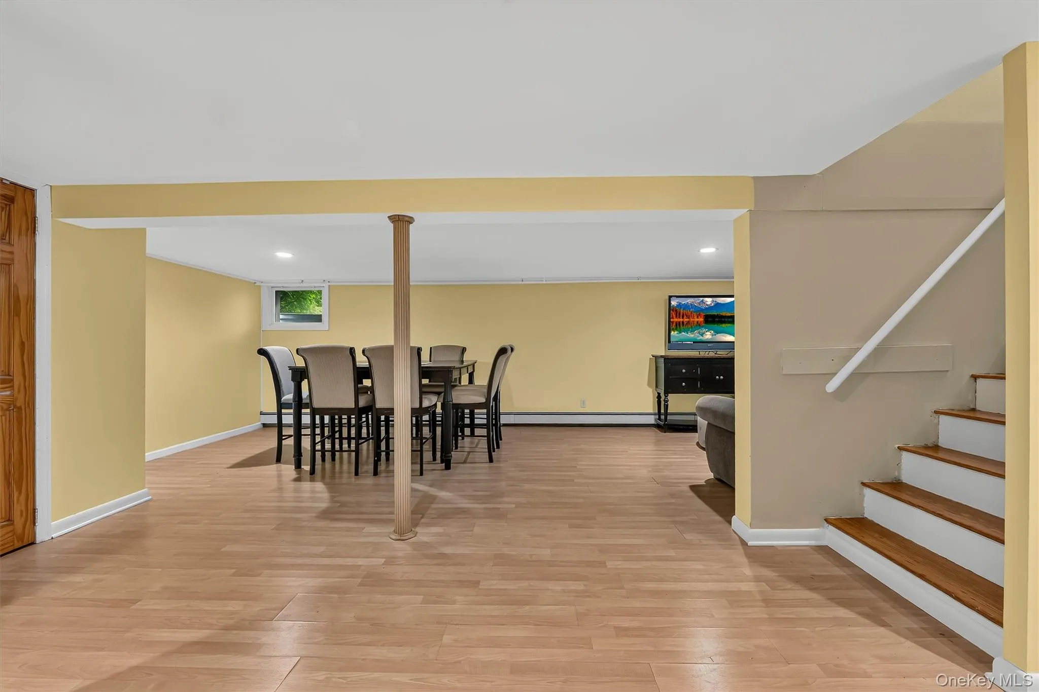 Spacious lower-level family room provides additional space to relax, gather, and entertain Spacious lower-level family room provides additional space to relax, gather, and entertain