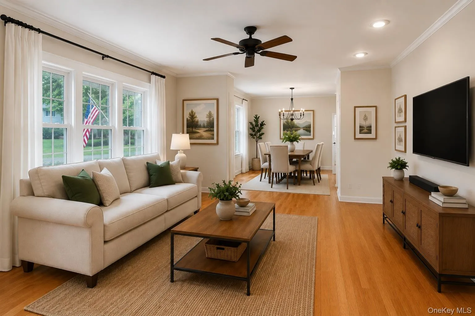 Virtually Staged Living Room/Dining Room Virtually Staged Living Room/Dining Room