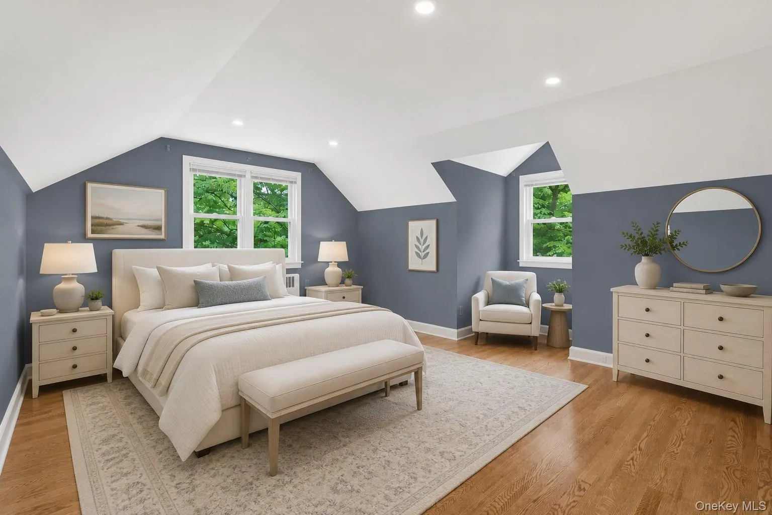 Second Floor Bedroom. Dining Room. AI generated staging Second Floor Bedroom. Dining Room. AI generated staging