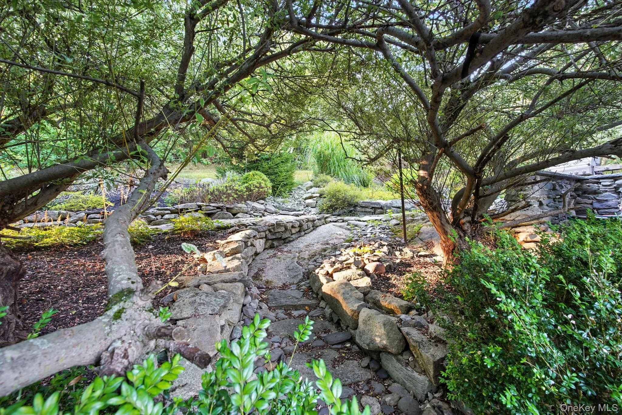 Walk way to patio Walk way to patio