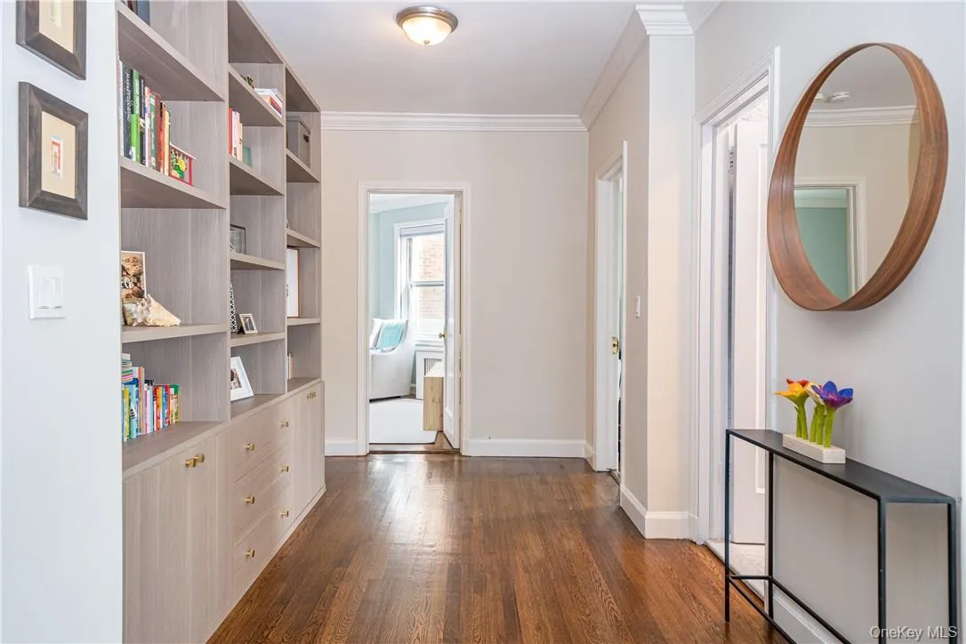 Spacious, elegant entry foyer with classic built ins Spacious, elegant entry foyer with classic built ins