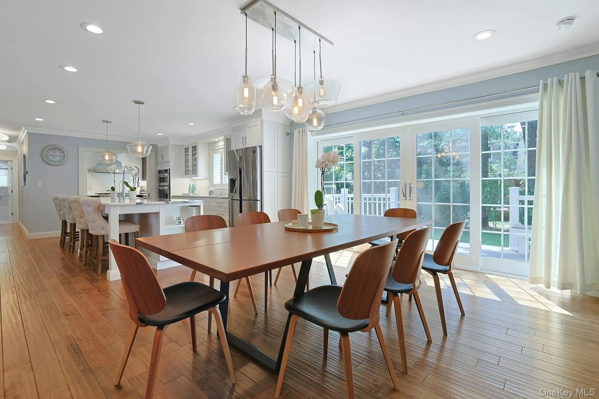 Light-filled dining space opens beautifully to the deck and backyard. Light-filled dining space opens beautifully to the deck and backyard.
