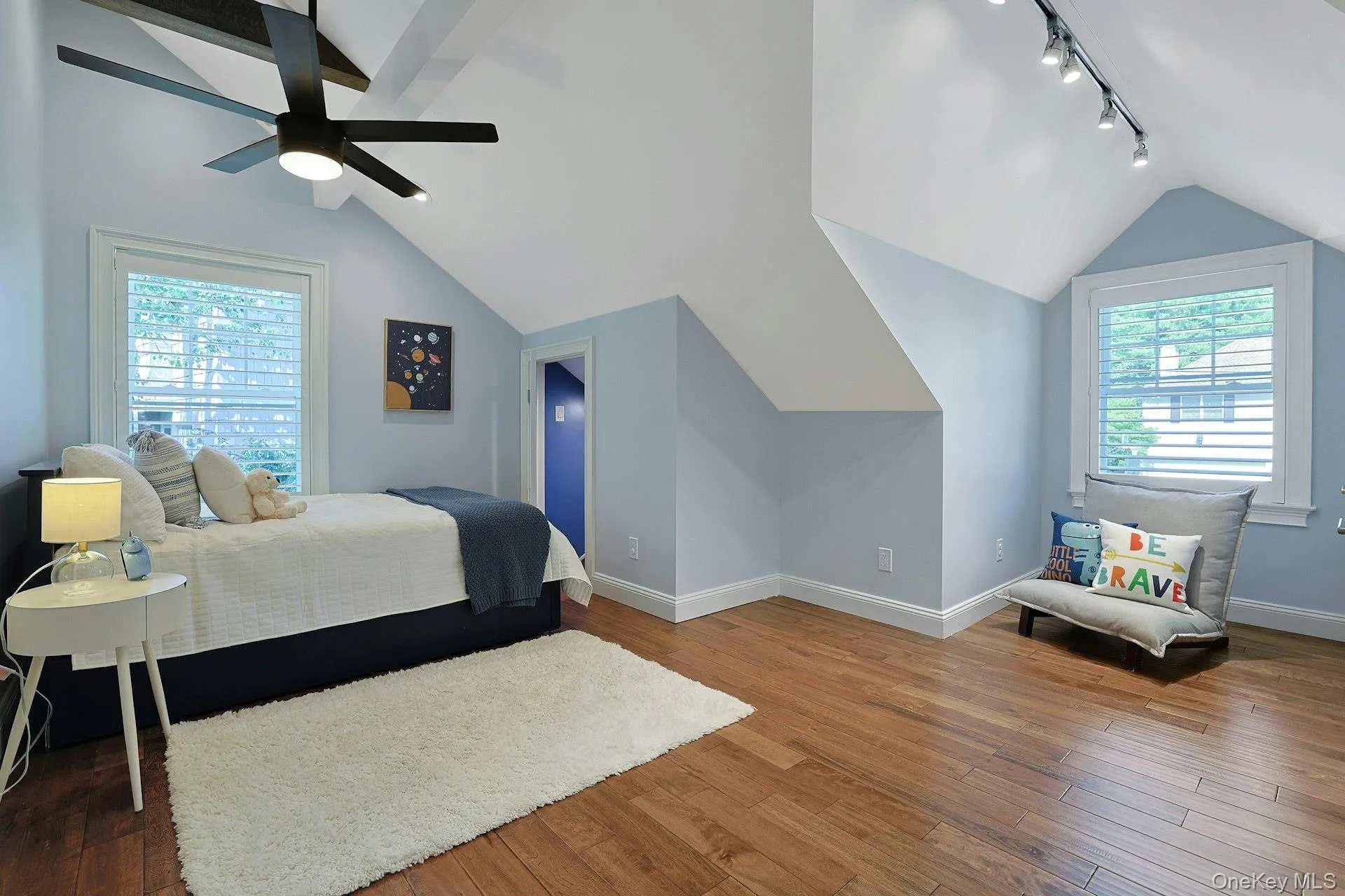 Another oversized bedroom with vaulted ceiling, two closets, and plenty of space to grow. Another oversized bedroom with vaulted ceiling, two closets, and plenty of space to grow.