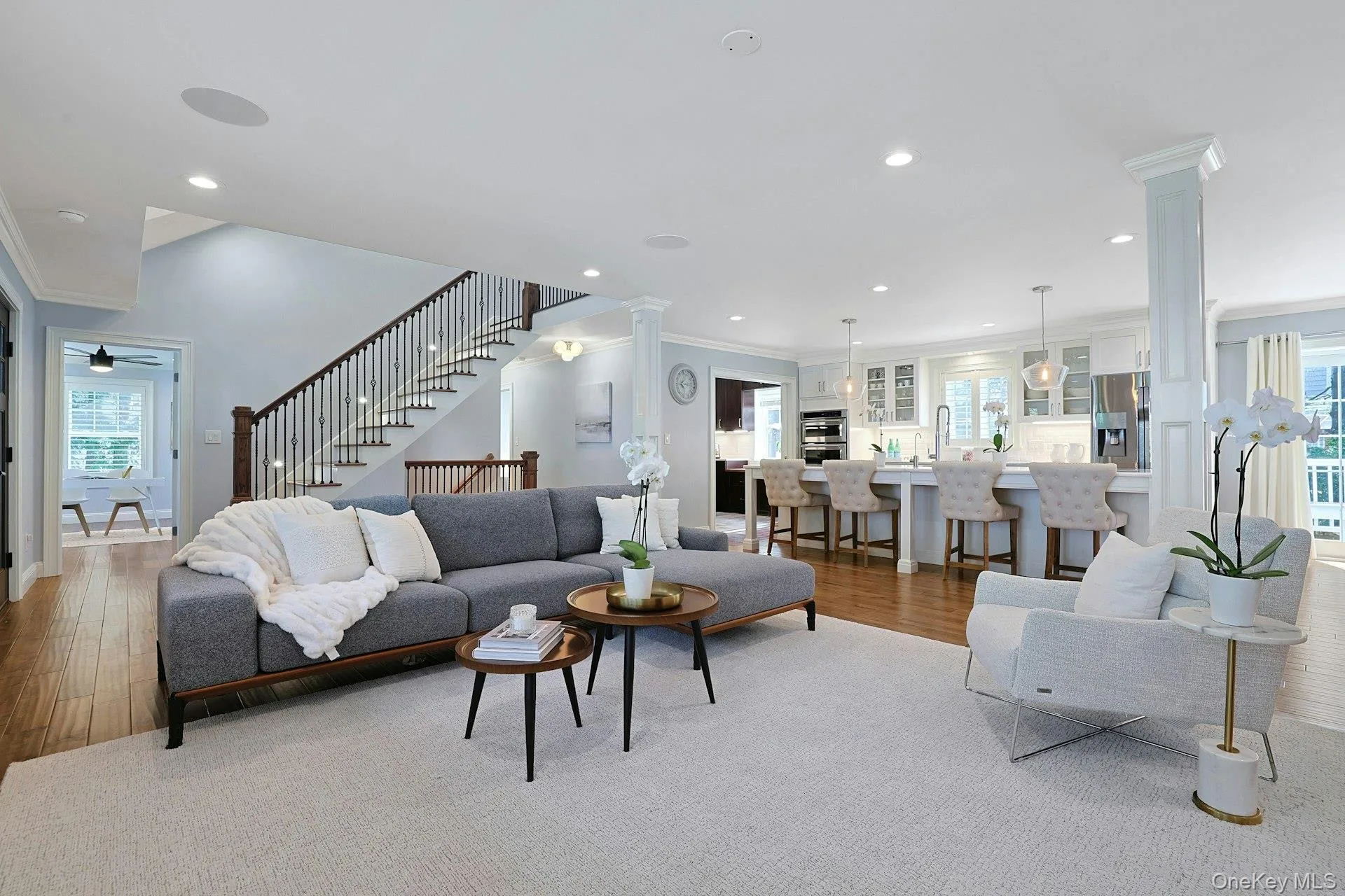 Spacious gathering spaces make entertaining effortless. Spacious gathering spaces make entertaining effortless.