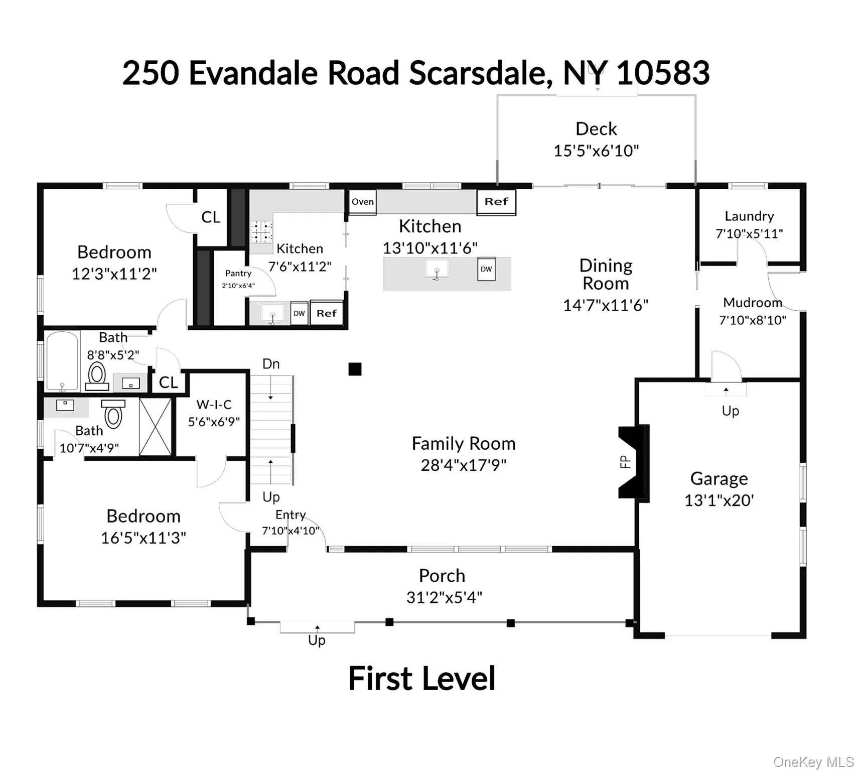 First level floor plan. First level floor plan.