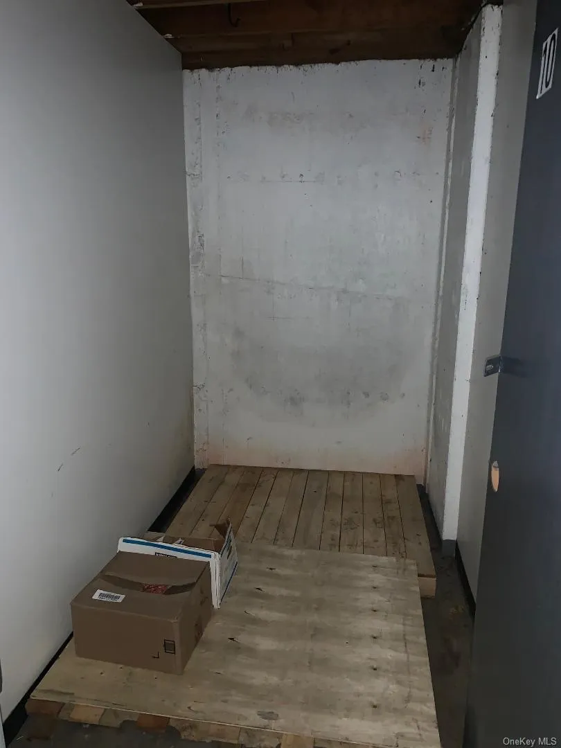 Private storage room in basement with access from inside the building Private storage room in basement with access from inside the building