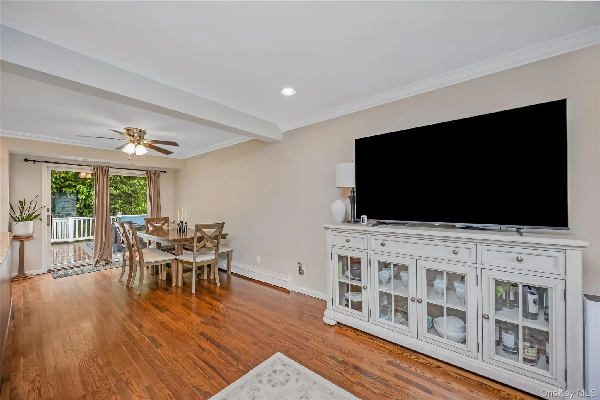 Dining room with sliders to the yard Dining room with sliders to the yard