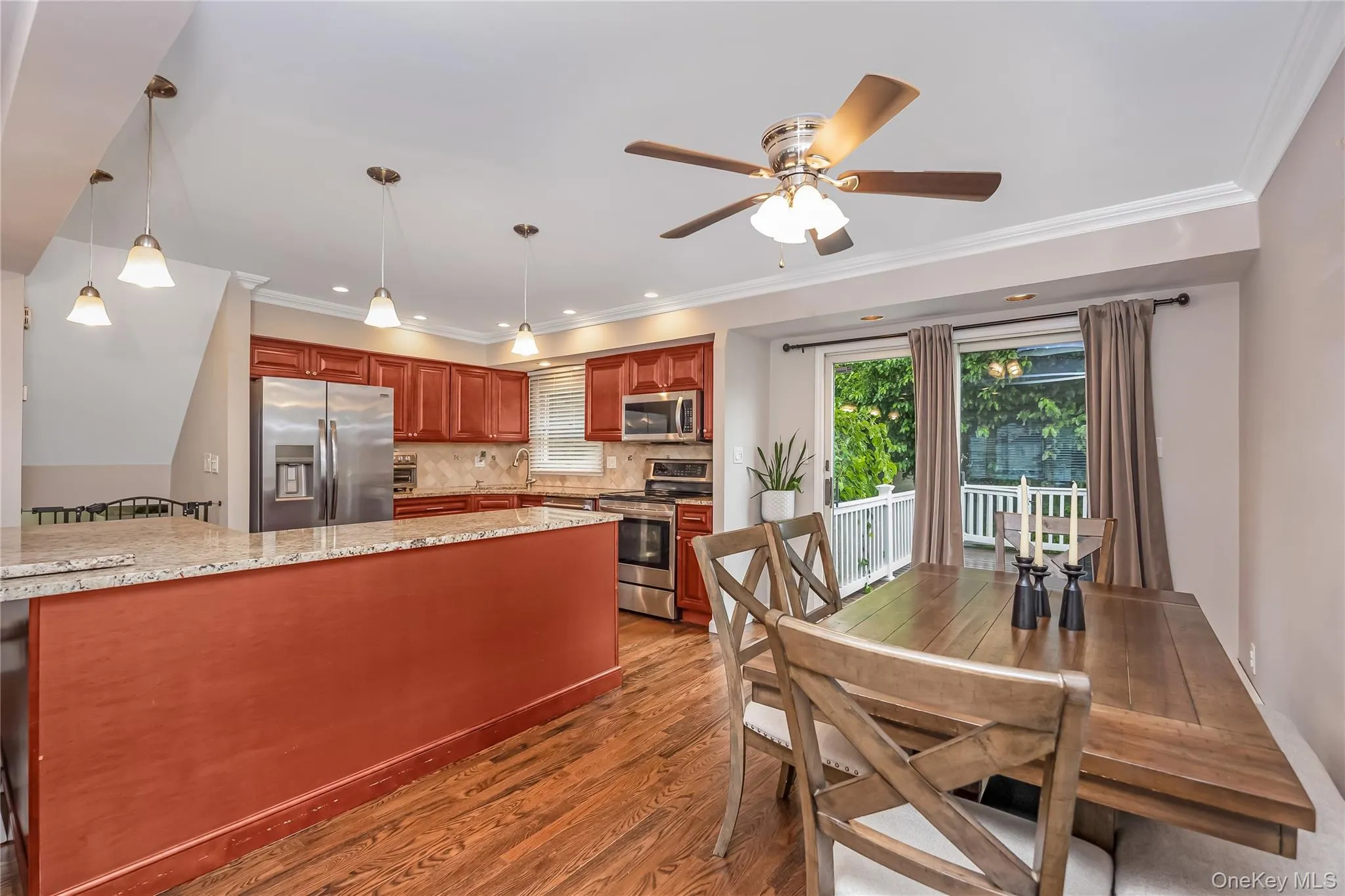 Dining room with sliders to the yard Dining room with sliders to the yard